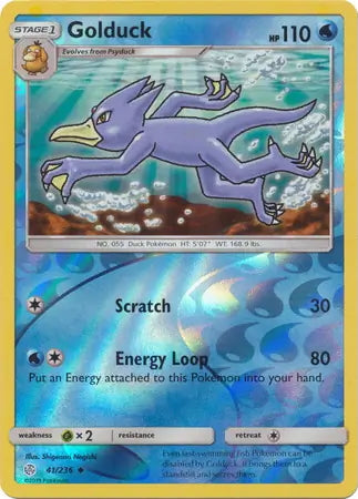 Cosmic Eclipse Golduck #41/236 reverse holo